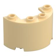 Cylinder Half 2 x 4 x 2 with 1 x 2 Cutout (Tan)