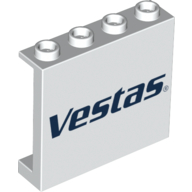 Panel 1 x 4 x 3 with 'Vestas' Print (White)