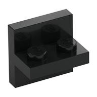 Bracket 2 x 2 with 1 x 2 Vertical Studs (Black)