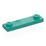 Plate Special 1 x 4 with 2 Studs with Groove [New Underside] (Dark Turquoise)