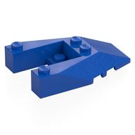 Brick Wedged, Sloped 6 x 4 Cutout, Stud Notches (Blue)