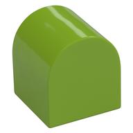 Duplo Brick 2 x 2 x 2 Curved Top (Lime)