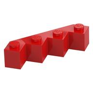 Brick Wedged 4 x 4 Facet (Red)