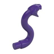 Animal, Snake Head with Open Mouth, Fangs and Curved Neck with Bar (Dark Purple)