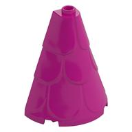 Tower Roof 2 x 4 x 4 Half Cone Shaped with Roof Tiles (Magenta)