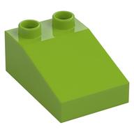 Duplo Brick 3 x 2 Slope 33° (Lime)