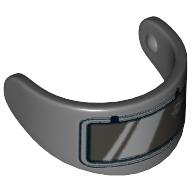 Headwear Accessory Visor For Standard Helmet with Rectangular Window Print (Dark Bluish Gray)