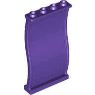 Wall Panel 1 x 4 x 6 Curved Vertically (Dark Purple)