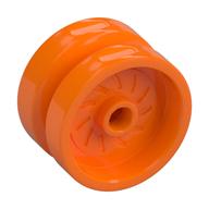 Wheel 18 x 12 with Axle Hole and Stud (Orange)