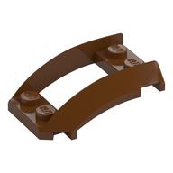 Wheel Arch, Curved Wedge 4 x 3 with 2 x 2 Opening and 4 Studs (Reddish Brown)