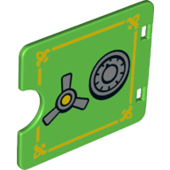 Duplo Door / Window with Cutout and Safe Print (Semi Oval) (Bright Green)