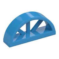 Window 1 x 4 x 1 2/3 with Spoked Rounded Top (Dark Azure)