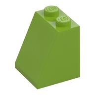Brick Sloped 65° 2 x 2 x 2 with Bottom Tube (Lime)