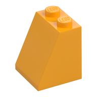 Brick Sloped 65° 2 x 2 x 2 with Bottom Tube (Bright Light Orange)