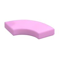 Tile 2 x 2 Curved, Macaroni (Bright Pink)