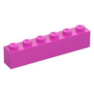 Brick 1 x 6 (Dark Pink)