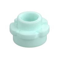 Plant, Flower, Plate Round 1 x 1 with 5 Petals (Light Aqua)