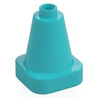 Duplo Cone 2 x 2 Square Base (Medium Azure)