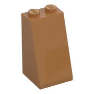 Brick Sloped 75° 2 x 2 x 3 [Solid Studs] (Medium Nougat)