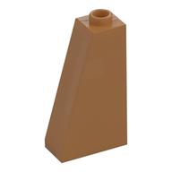 Brick Sloped 75° 2 x 1 x 3 with Hollow Stud (Medium Nougat)