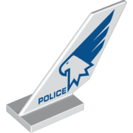 Tail Shuttle with Sky Police Logo Print (White)