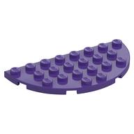 Plate Round Half 4 x 8 (Dark Purple)