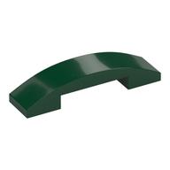 Brick Curved 4 x 1 Double, No Studs (Dark Green)