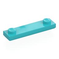 Plate Special 1 x 4 with 2 Studs with Groove [New Underside] (Medium Azure)
