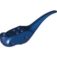 Animal Body Part, Dinosaur, Raptor Body with Blue Stripes (Dark Blue)