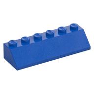Brick Sloped 45° 2 x 6 (Blue)