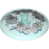 Dish 4 x 4 Inverted [Radar] with Clouds and Snowflakes Print (Trans-Light Blue)