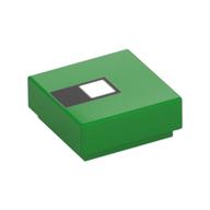 Tile 1 x 1 with Pixelated Eye Print (Bright Green)