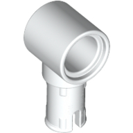 Technic Pin Connector Hub with 1 Pin with Friction Ridges Lengthwise (White)