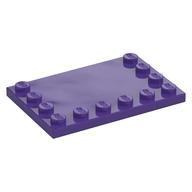 Plate Special 4 x 6, Studs on 3 Edges (Dark Purple)
