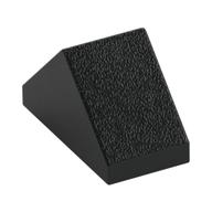 Brick Sloped 45° 2 x 1 Double with Inside Stud Holder (Black)
