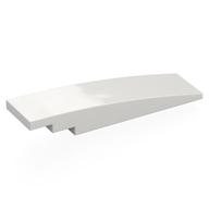 Brick Curved 8 x 2 No Studs (White)