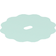 Hipwear, Skirt Ruffled Edge, Large Hole (Light Aqua)