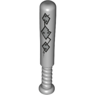 Sports Baseball Bat 4L with Crack, Metal Plates Print (Light Bluish Gray)