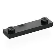 Plate Special 1 x 4 with 2 Studs with Groove [New Underside] (Black)