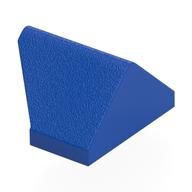 Brick Sloped 45° 2 x 1 Double / Inverted with Bottom Stud Holder (Blue)