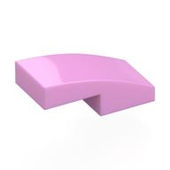 Brick Curved 2 x 1 No Studs [1/2 Bow] (Bright Pink)