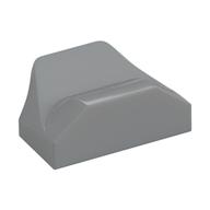 Brick Wedged, Curved 1 x 2 x 2/3 No Studs, Wing End (Light Bluish Gray)