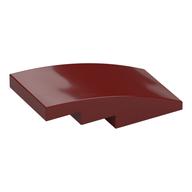 Brick Curved 4 x 2 No Studs (Dark Red)