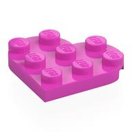 Plate Angled 3 x 3 with Heart Shape (Dark Pink)