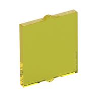 Glass for Window 1 x 2 x 2 Flat (Trans-Yellow)