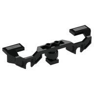 Train Motor Decorative Side 10 x 2 x 2 with Open Hub Points (for RC Train Motor) [Smooth Edges] (Black)