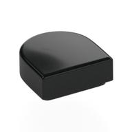 Tile Round 1 x 1 Half Circle (Black)