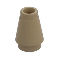 Cone 1 x 1 [Top Groove] (Dark Tan)