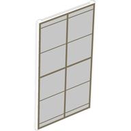 Glass for Window 1 x 4 x 6 with Gold Lattice over Frosted White Background Print (Trans-Clear)