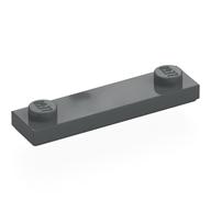 Plate Special 1 x 4 with 2 Studs with Groove [New Underside] (Dark Bluish Gray)